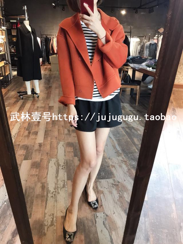 Hàng hóa tốt thua lỗ! Đẹp trai thời trang lớn ve áo đôi phải đối mặt với chiếc áo khoác ngắn cashmere mẫu áo khoác đẹp