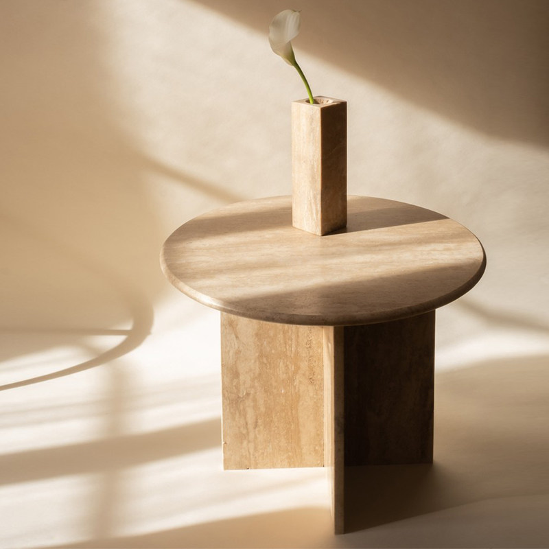 Gu Decoration Natural Cave Stone Designer Style Retro Dining Room Home Tea Table Creative Individuality board Milk Tea Sweet Shop