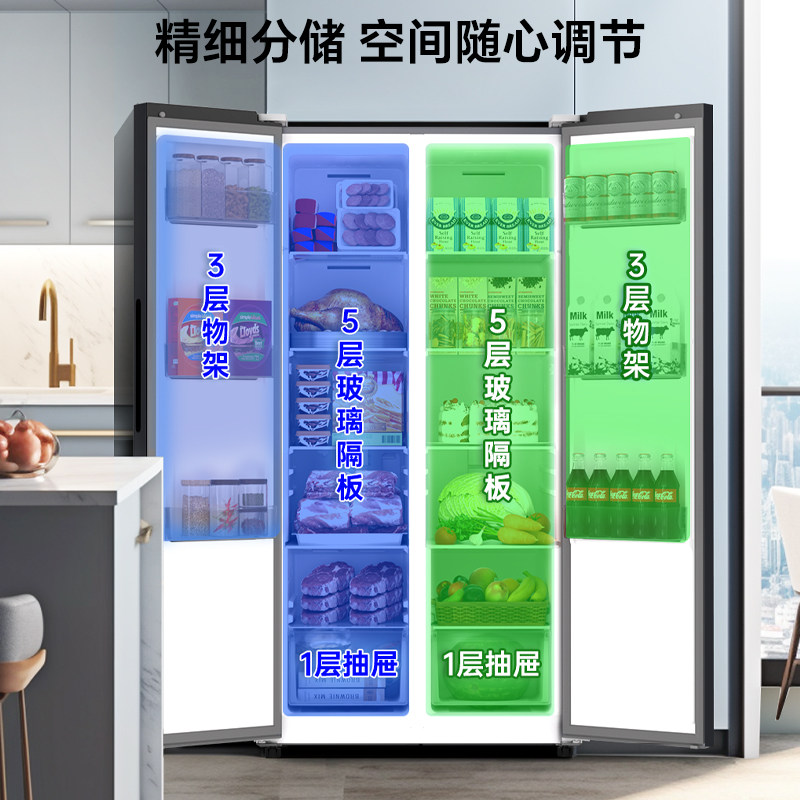 澳柯玛BCD-632WPNE冰箱图片