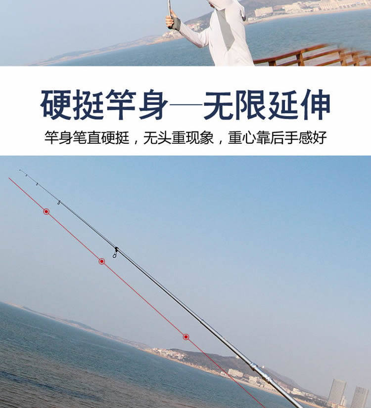 Море удочкой 光威鱼竿碳素超硬远投杆kx海竿长节锚鱼40号海钓全套套装海杆套装 GW