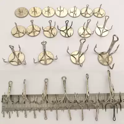 New product three Hook three anchor hook 100 pieces with barbed anchor hook three fork hook fake bait Road sub hook hook hook 8 0