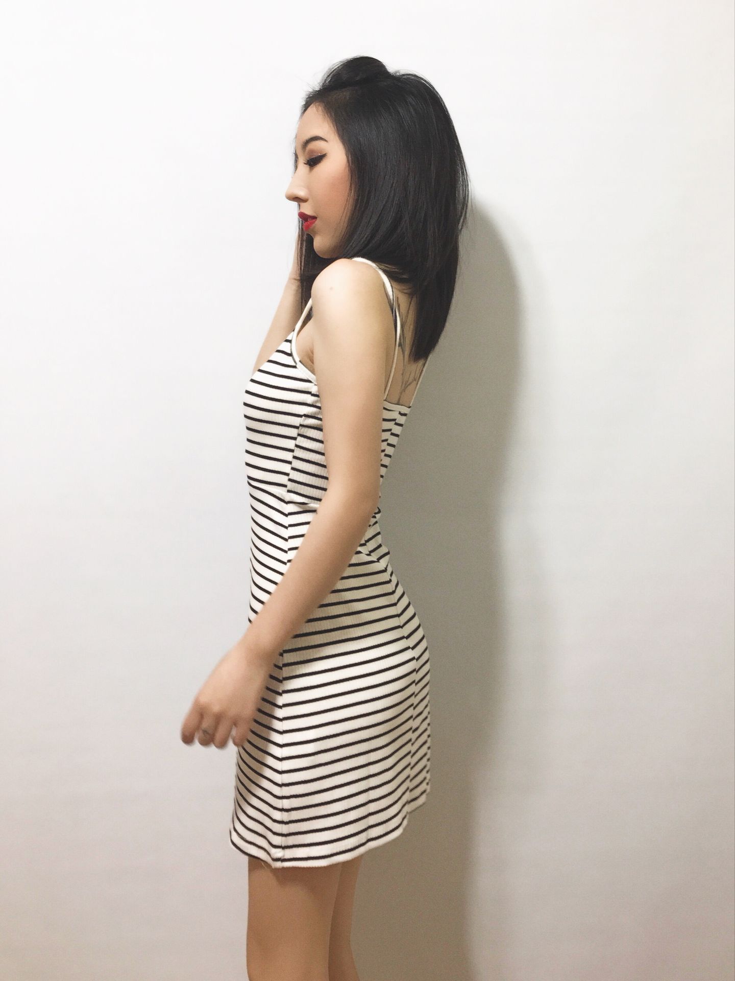 [] Châu Âu và Hoa Kỳ retro V-Cổ nhỏ Một từ eo cao giảm béo chủ đề dây đeo váy dưới váy váy công sở chữ a
