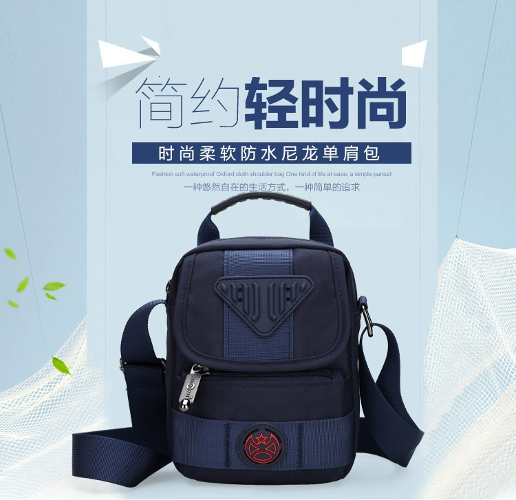Túi đeo vai nam Túi Messenger nam túi Oxford xoay ngoài trời không thấm nước nhỏ nam ba lô vải bố nam