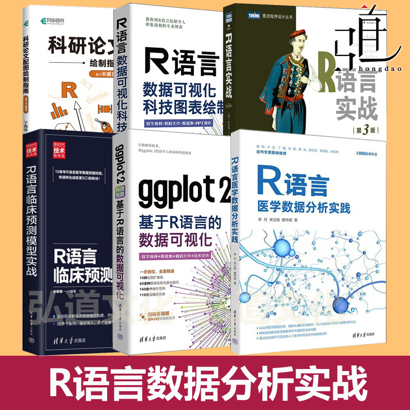 R Language Medical Data Analysis Practice + Practical Application 3Rd Edition + Research Paper Graphic Drawing Guide + Clinical Prediction Models + Data Visualization Technology Chart Drawing + Ggplot2 Graphics Based on R Language Tutorial Book R Language Medical Data Analysis Practice + Practical Application 3Rd Edition + Research Paper Graphic Drawing Guide + Clinical Prediction Models + Data Visualization Technology Chart Drawing + Ggplot2 Graphics Based on R Language Tutorial Book
