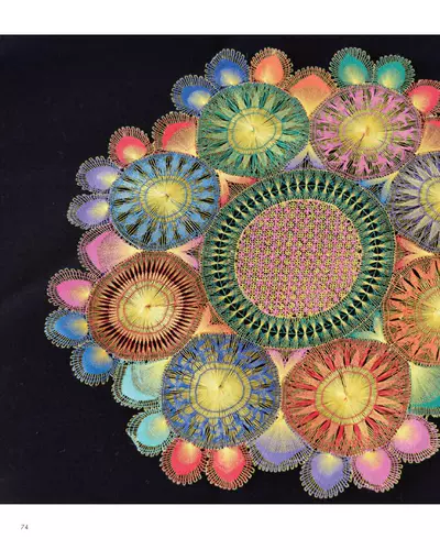 Красочная веб -вышивательная вышивка Парагвая