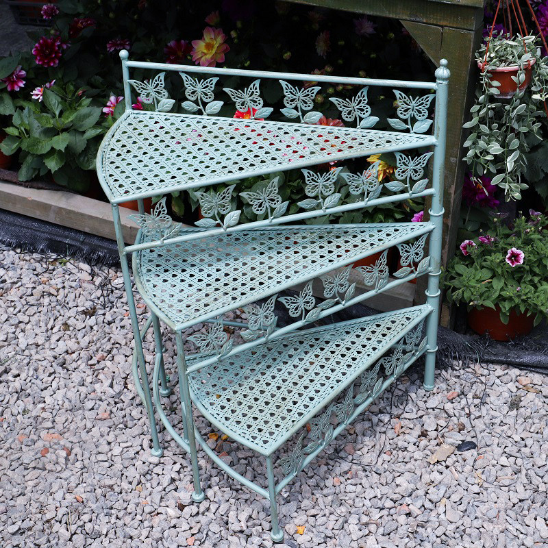 Железный складывающий вращающийся лестничный цветочный дом (4) .jpg
