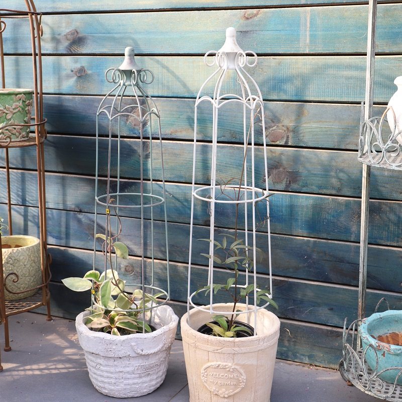 Iron art Mini climbing rattan frame with small climbing vines frame retro to make old European style wind balcony Desktop garden