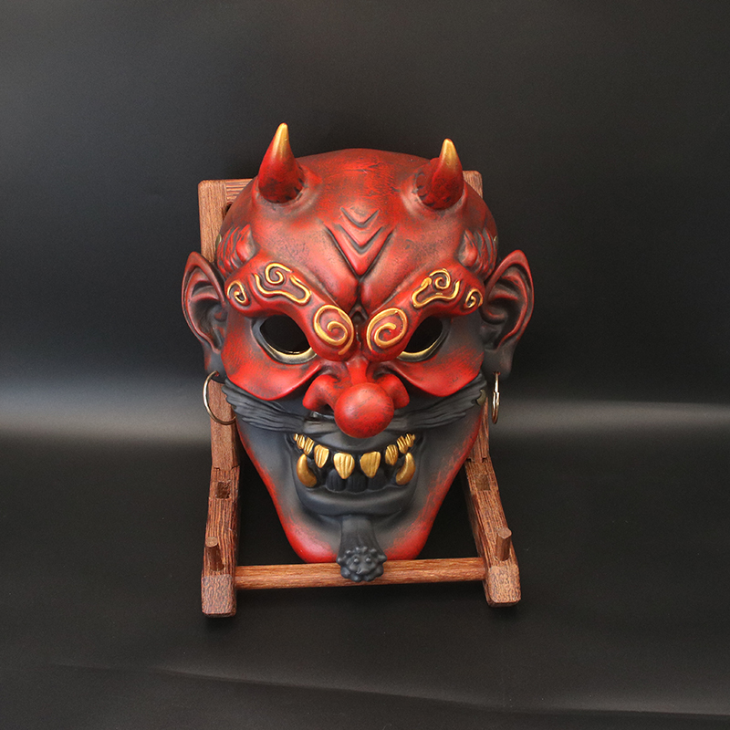 2023 New Halloween retro-tight dog mask mask with lake resin fixtures mask can wear cosplay