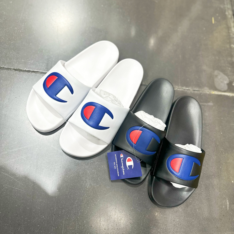 Sam Champion Slippers 2025 New Summer Men's and Women's Color-Block Thick-Soled Fashion Flip-Flops Champion Black and White Sam Champion Slippers 2025 New Summer Men's and Women's Color-Block Thick-Soled Fashion Flip-Flops Champion Black and White