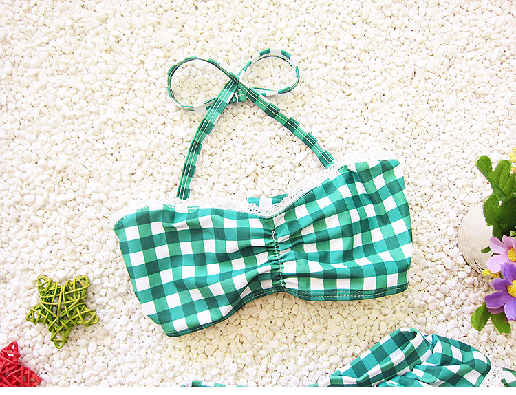 Bé gái mặc váy tam giác bikini trẻ sơ sinh Hàn Quốc kẻ sọc kẻ sọc hai mảnh vừa và nhỏ - Bộ đồ bơi của Kid đồ bơi h&m cho bé gái