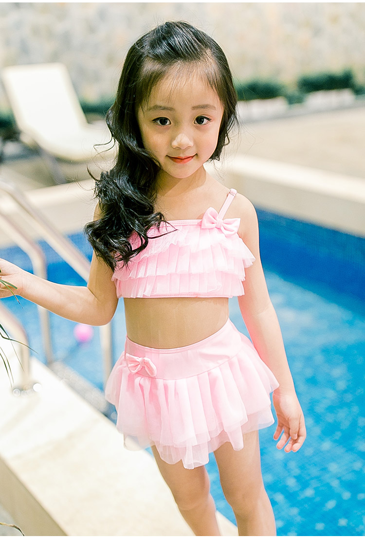 Hàn Quốc catwalk trẻ sơ sinh gợi cảm trẻ em gái sinh viên dễ thương bikini lớn vừa và nhỏ phù hợp với đồ bơi bộ đồ bơi cho bé gái