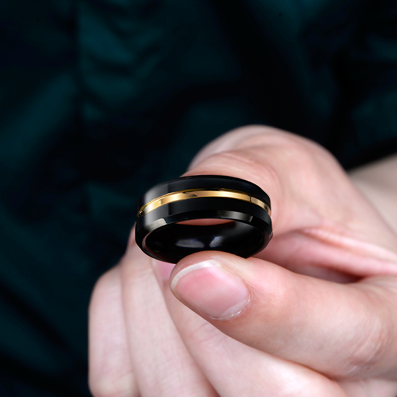 Bague homme en Or tungstene - Ref 3089188 Image 4