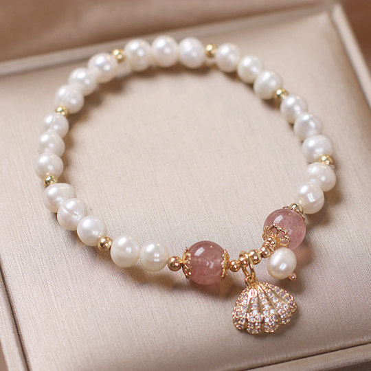 Exquisite freshwater pearl ins trendy hand jewelry for niche girlfriends