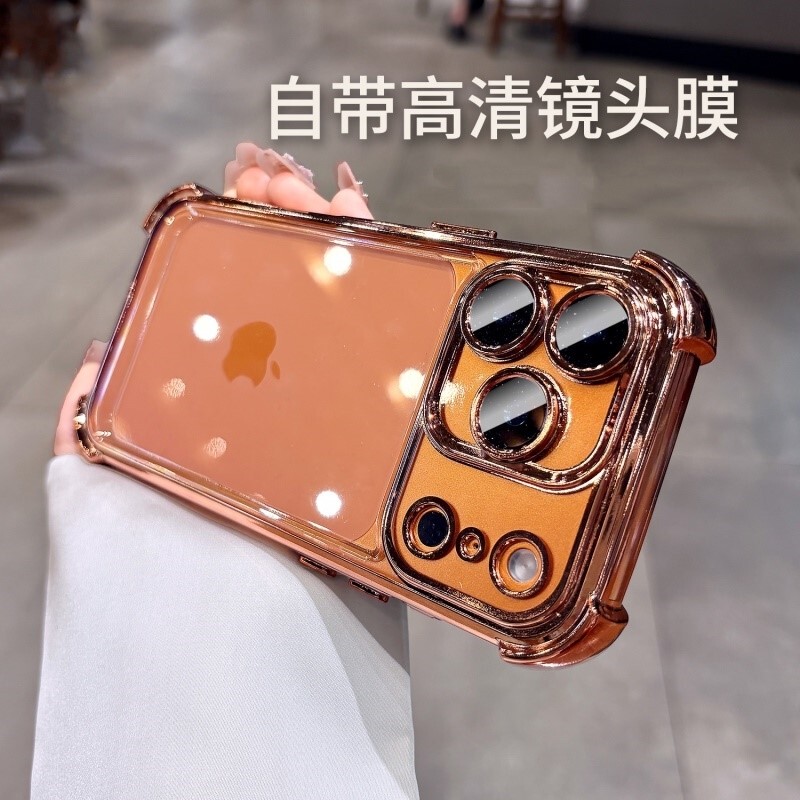 Suitable for Apple 17 Pro Max Protective Case iPhone 16 Airbag Anti-Drop 15 Simple 14 Transparent 13 Full Lens Coverage Suitable for Apple 17 Pro Max Protective Case iPhone 16 Airbag Anti-Drop 15 Simple 14 Transparent 13 Full Lens Coverage