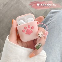 New Cute Cat Paw Protective Sleeve Pro Headsets for Apple Wireless Bluetooth 2 Gen to Protect Shell Lady Apple Cider