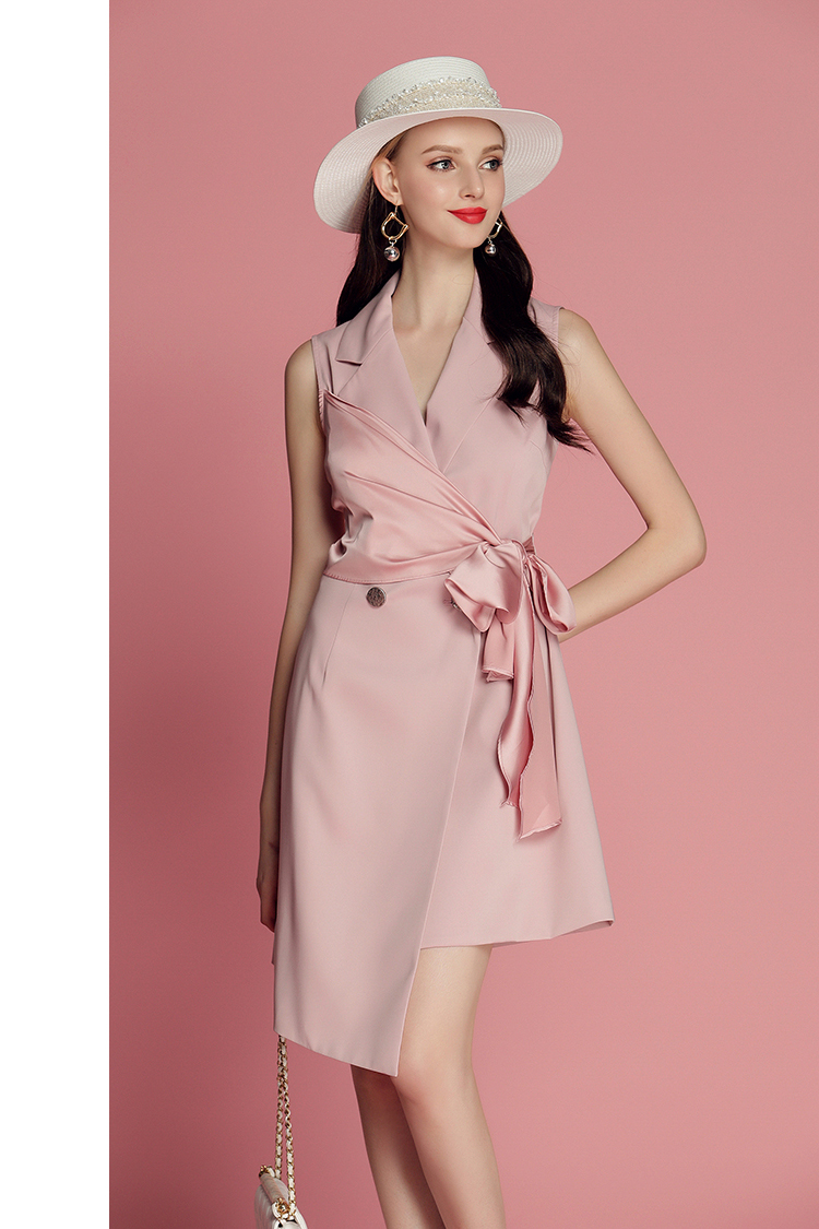 MIUCO nữ 2019 hè mới khâu thắt eo váy không đều phù hợp với áo vest thủy triều - Váy eo cao đầm xoắn eo