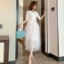 MIUCO phù hợp giả váy lưới hai mảnh ghép váy bánh trung eo cao váy phụ nữ mùa thu mới 2021 - Váy eo cao