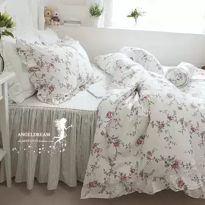 Imported European and American Korean version * Elena * cotton cotton Princess ruffle craft bedding bed dress four-piece set