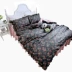 nhập khẩu Hàn Quốc của hoa hồng vườn châu Âu đen châu Âu và Mỹ năm 2018 mới bộ đồ giường bông giường bông váy một gia đình bốn - Bộ đồ giường bốn mảnh