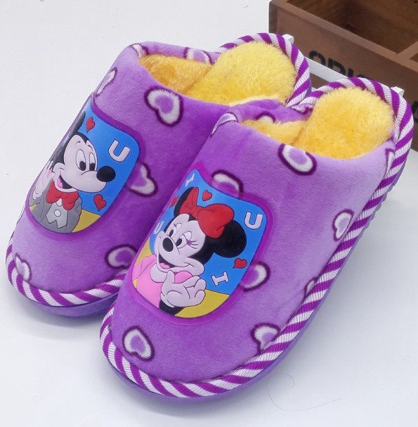 Pantoufles enfants en suède pour hiver - Ref 1035526 Image 21