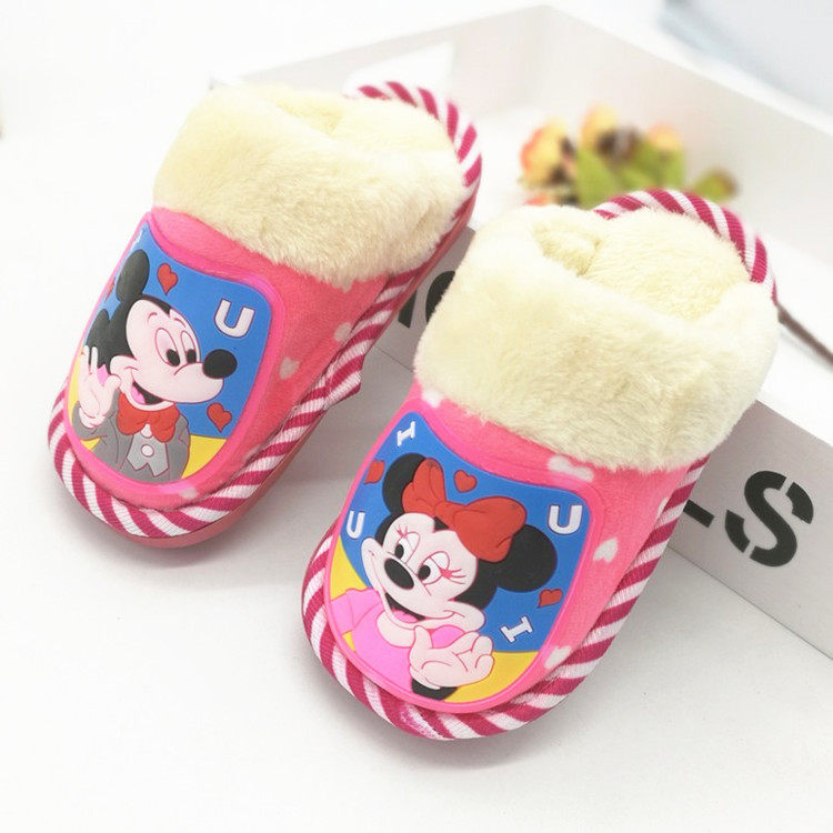 Pantoufles enfants en suède pour hiver - Ref 1035526 Image 9