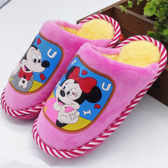 Pantoufles enfants en suède pour hiver - Ref 1035526 Image 15