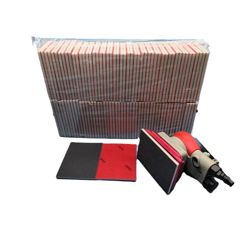 Small Square Sandpaper, Flocked Sponge Sandpaper, 75mm Wide, 100mm Long, Square Sponge Sandpaper, Fine Grinding Sponge Sandpaper