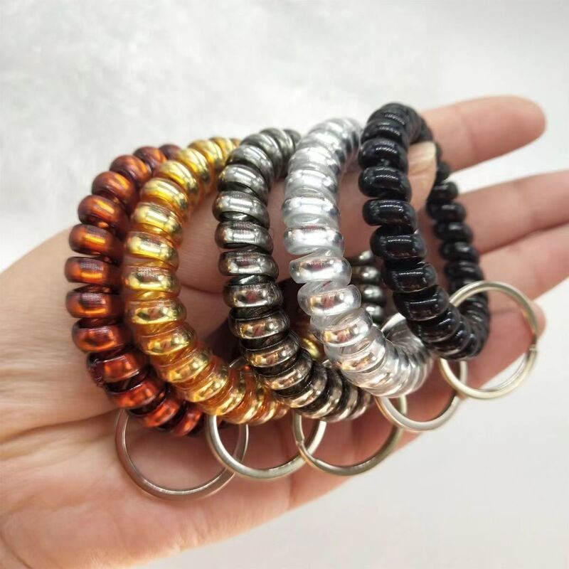 Keychain Ring Bathroom Waterproof Elastic Keychain Swimming Fitness Bracelet Keychain