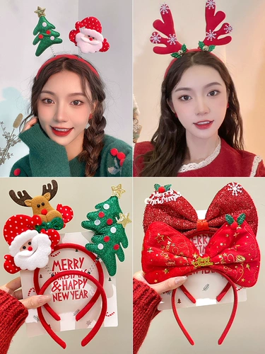 Рождественский милый ободок, детские шпильки для волос, человеческая голова для пожилых людей для взрослых, аксессуар, подарок на день рождения
