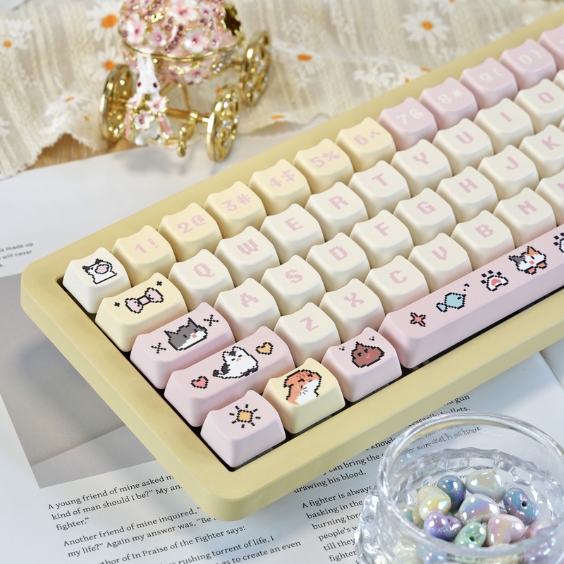 Pixel Hakimi Cat Head Themed Keycaps, Original Height Pbt, Compatible with 60, 68, 75, 87, 98, 99, 104 Layouts Pixel Hakimi Cat Head Themed Keycaps, Original Height Pbt, Compatible with 60, 68, 75, 87, 98, 99, 104 Layouts
