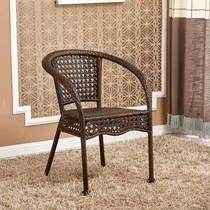 Rattan chair three-piece balcony table and chair outdoor leisure simple outdoor rattan chair back chair iron small coffee table combination