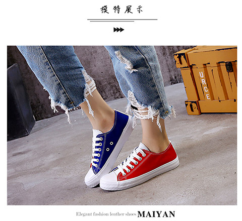 Mùa hè 2018 mới giày vải nữ sinh viên phiên bản Hàn Quốc của phong cách hoang dã phong cách Harajuku giầy độn đế nữ