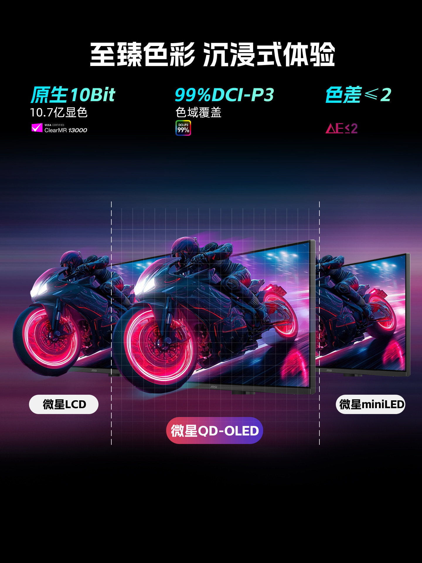 Msi 27-Inch 2K High-Definition Qd-Oled Gaming 240Hz Computer Monitor Mag272Qpx24 Screen 360