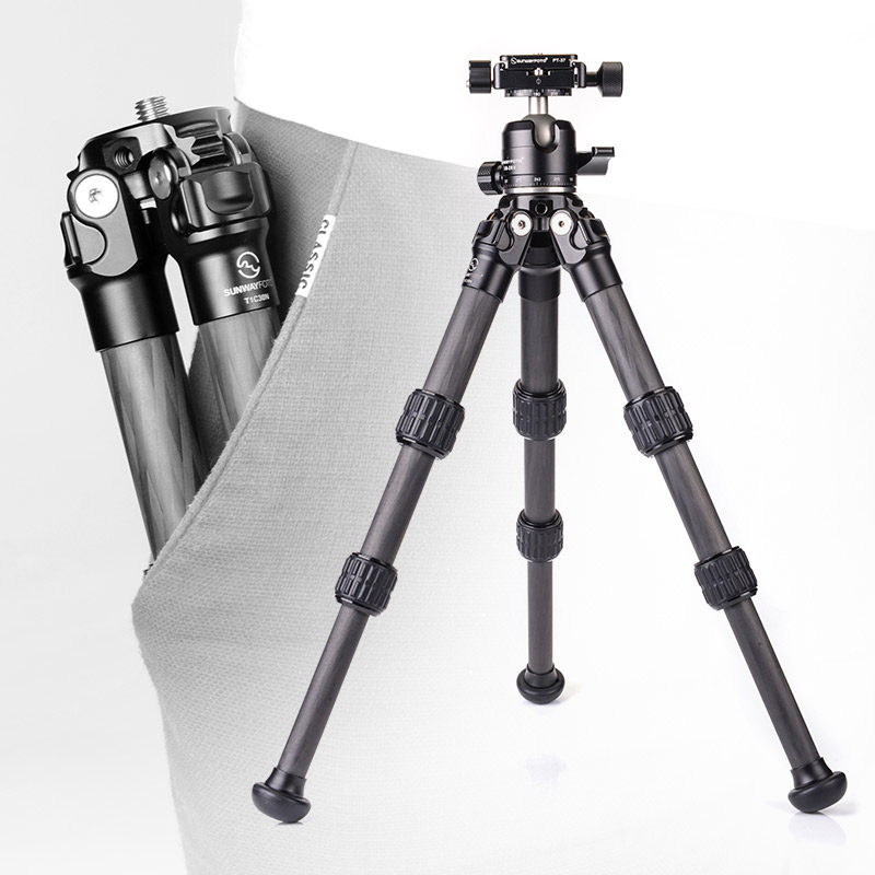 Shengwei T1C30N single eye micro single eye camera camera carbon fiber portable pocket mobile phone frame tripod panoramic tripod head
