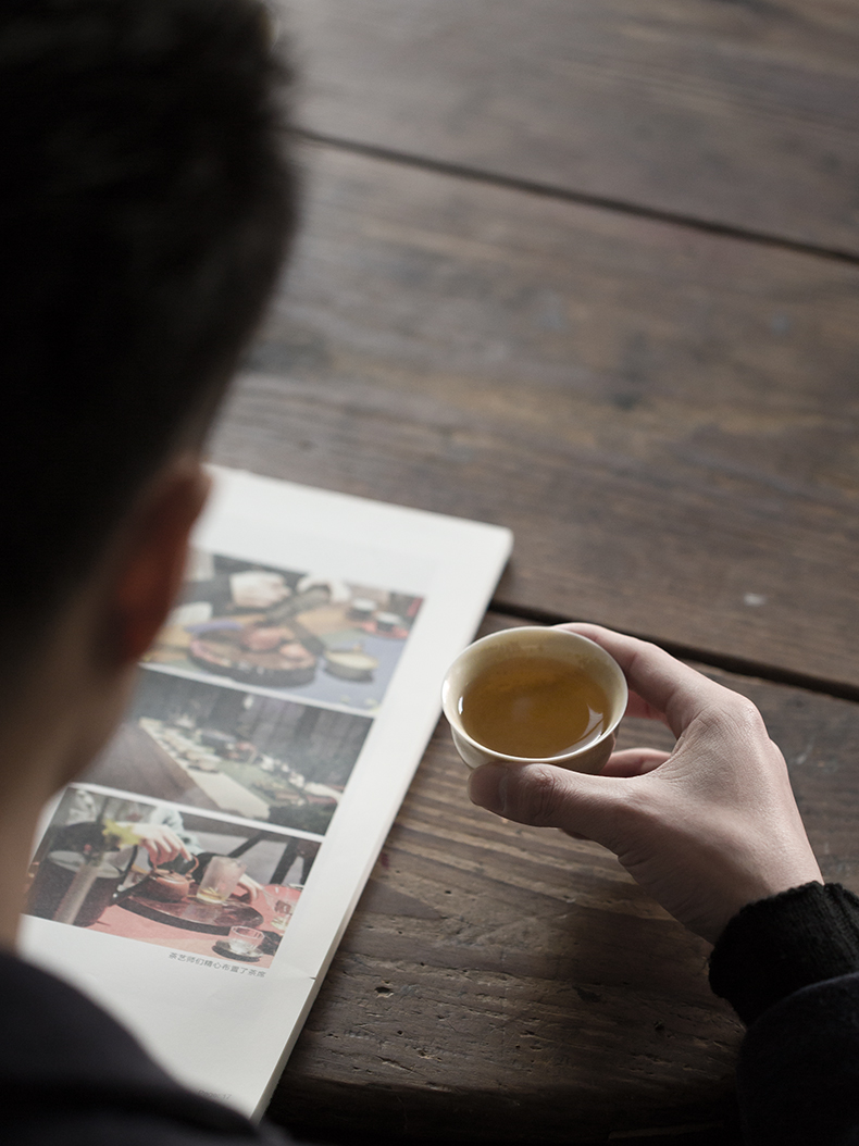 Jingdezhen ceramic cups a single small single sample tea cup masters cup pure manual kunfu tea cup tea home