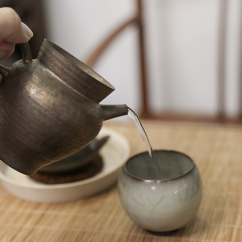 Jingdezhen hand embryo undressed ore type iron enamel pot male just a cup of tea points sea tea, kungfu tea accessories ceramics