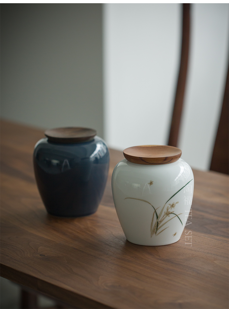 Ceramic tea pot seal pot small household receives receives small storage containers of tea tea POTS, tea set