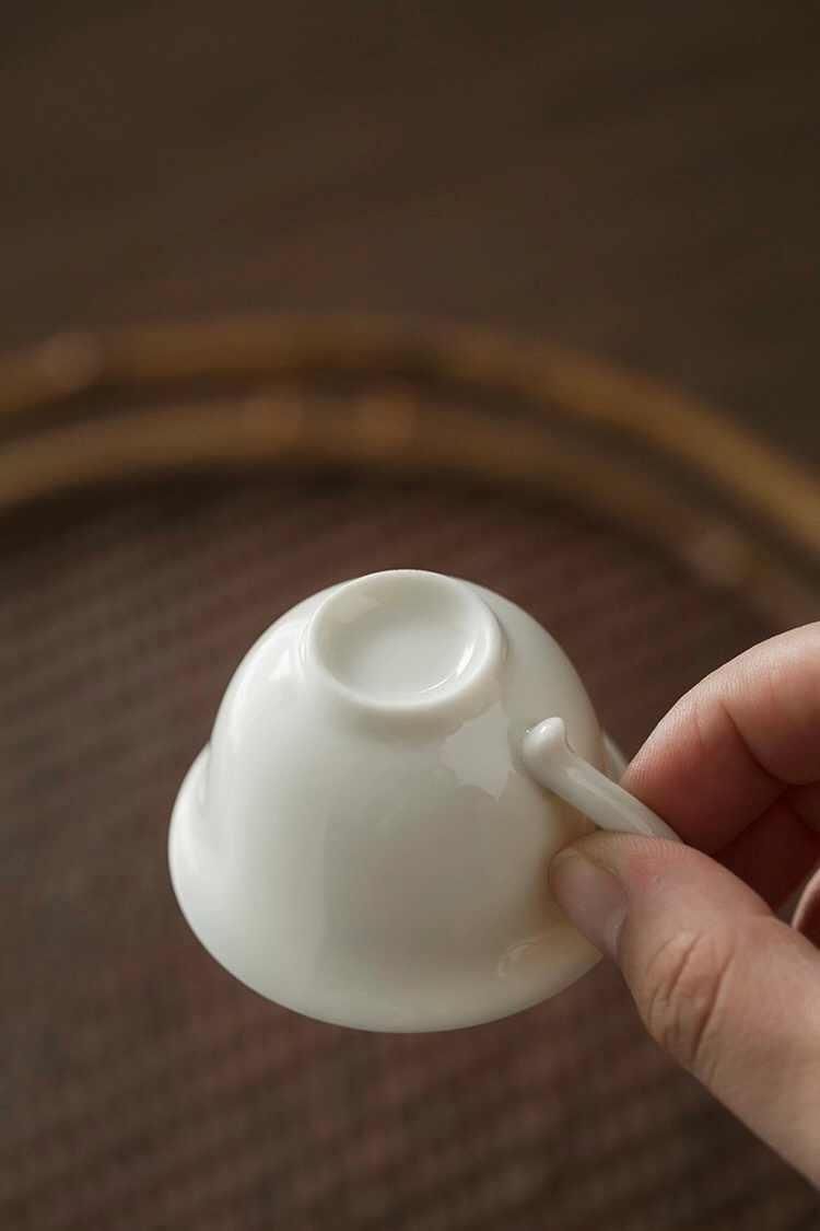 Dehua white porcelain teacup master cup single cup of household ceramic kung fu tea tea tea sample tea cup small single
