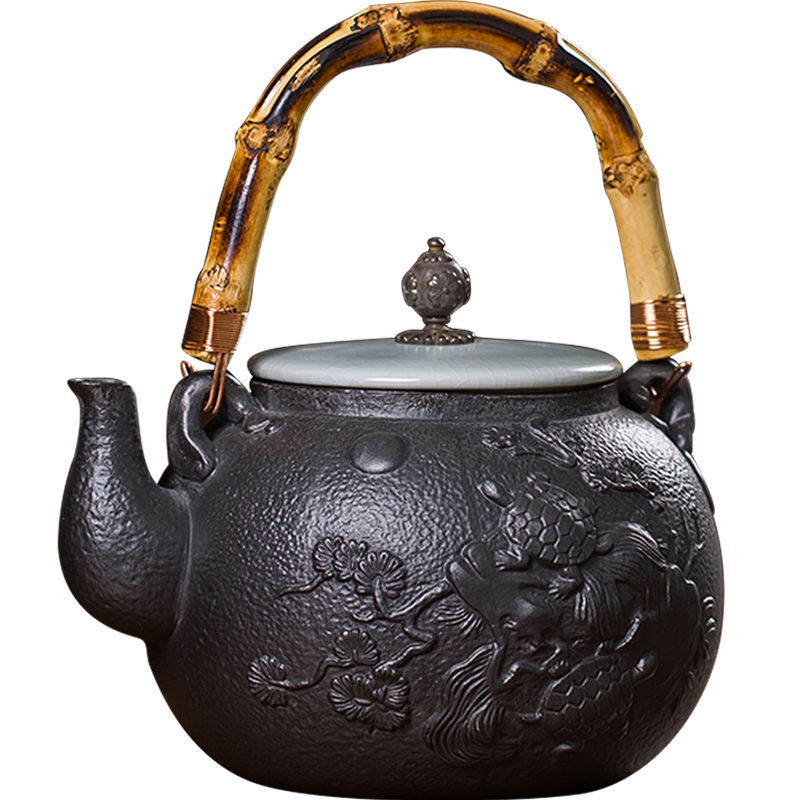 Imitation iron pot of ceramic teapot single girder pot pot of boiled tea machine household cooking kettle teapot kung fu tea kettle