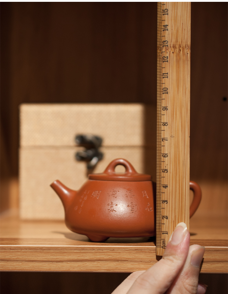 Yixing it checking ceramic tea little teapot household single pot of tea kettle kung fu tea set small stone gourd ladle