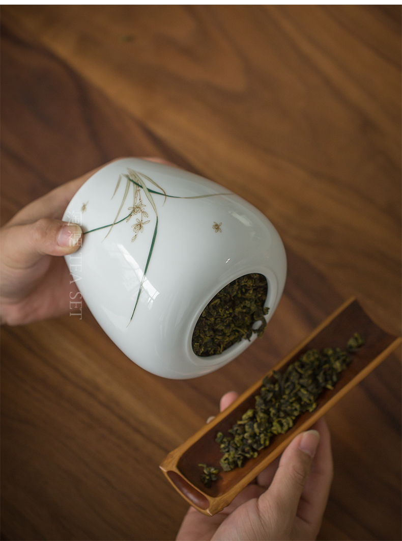 Ceramic tea pot seal pot small household receives receives small storage containers of tea tea POTS, tea set