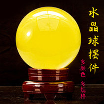 Crystal ball swing piece natural yellow white red blue water crystal ball living-room Xuanguan bedroom kitchen decorated with original mine Qiao relocating