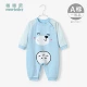 Bộ đồ ngủ trẻ em Xiêm mùa xuân và mùa thu Quần áo trẻ em Xiêm Cotton dài tay cho bé trai Bộ đồ ngủ chống đá mùa hè mỏng - Áo liền quần