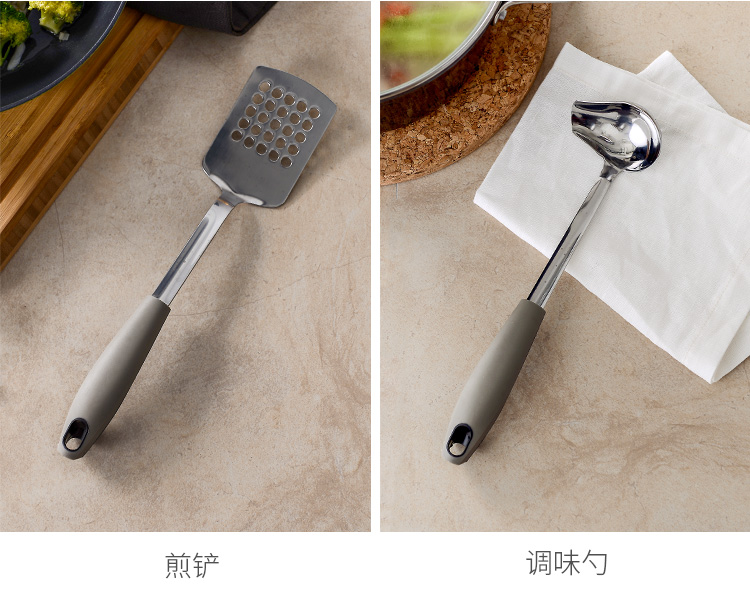 Bếp nấu xẻng không dính thìa đặc biệt đặt nhiệt độ cao Bếp chống cào xào muỗng muỗng colander muỗng kệ đựng gia vị treo tường