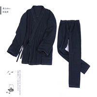 Bộ đồ ngủ bằng vải nhung cotton nguyên chất Nhật Bản kimono phong cách Nhật Bản pyjama nam