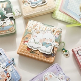 Мини -мини -кролик цвет страницы pu кожа магнитная пряжка карман маленькая книга высокая ценность для лица Девушка Сердце Книга труба