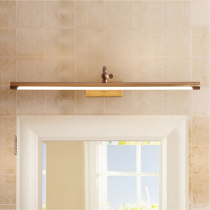 American full copper mirror headlight simple LED bathroom cabinet bedroom bathroom makeup mirror light European retro mirror cabinet light