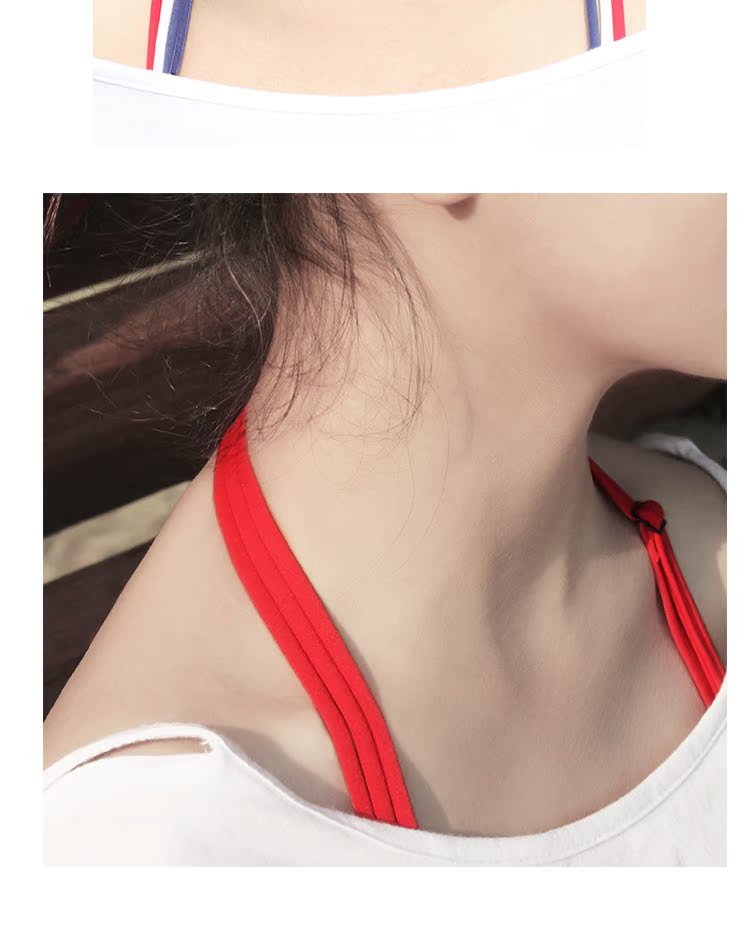 Đồ lót dây đeo cổ gợi cảm backless màu sắc phù hợp với 1,5 móc rộng điều chỉnh chéo Hàn Quốc dây đeo áo ngực có thể điều chỉnh dây áo lót hình bướm