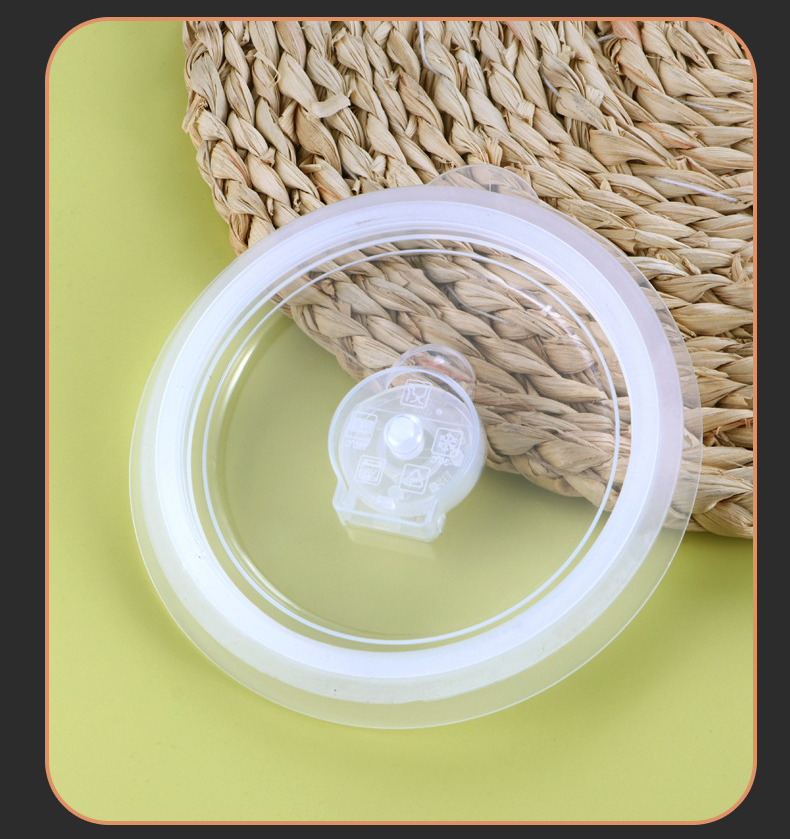 White Transparent Lunch Box Safety Fridge Refreshing Bowl Cover Silicone Seal Cover Microwave PP Plastic Lid Food Grade-Taobao
