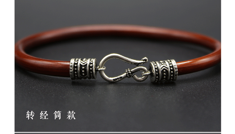 Su Yi spatholobus vòng tay nữ phần không Tây Tạng vòng đeo tay bằng gỗ hoang dã nam sterling bạc trang sức dân tộc phong cách đôi phụ kiện vòng dâu tằm cho bé